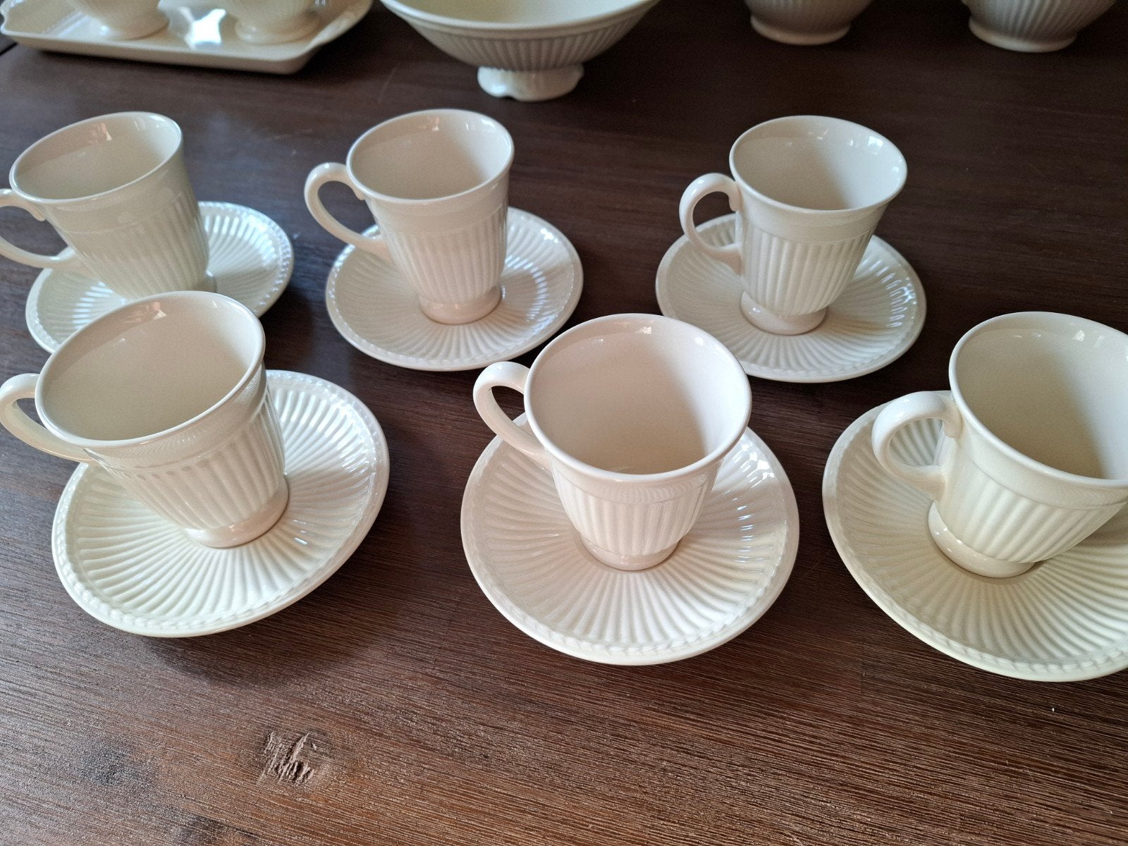 Wedgwood Edme koffie-/theekopjes met schotels (6 stuks), Ophalen of Verzenden