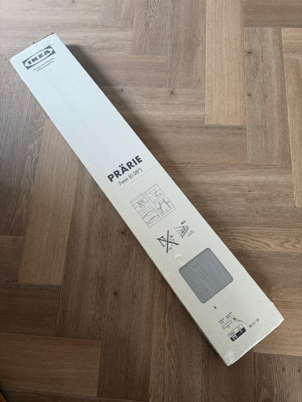 IKEA PRÄRIE Laminaatvloer 7mm (0.28") - Nieuw in doos, Doe-het-zelf en Verbouw, Nieuw, Ophalen of Verzenden, Minder dan 5 m², 10 tot 30 cm