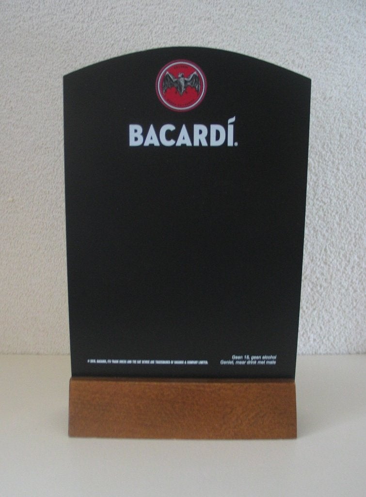 Bacardi krijtbord menustandaard tafelkaart café restaurant, Verzenden, Nieuw, Gebruiksvoorwerp