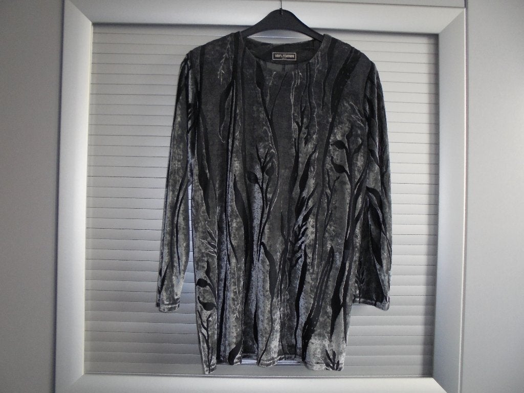 trui Velours grijs maat 48, Kleding | Dames, Maat 46/48 (XL) of groter, Ophalen of Verzenden, Zo goed als nieuw, Grijs