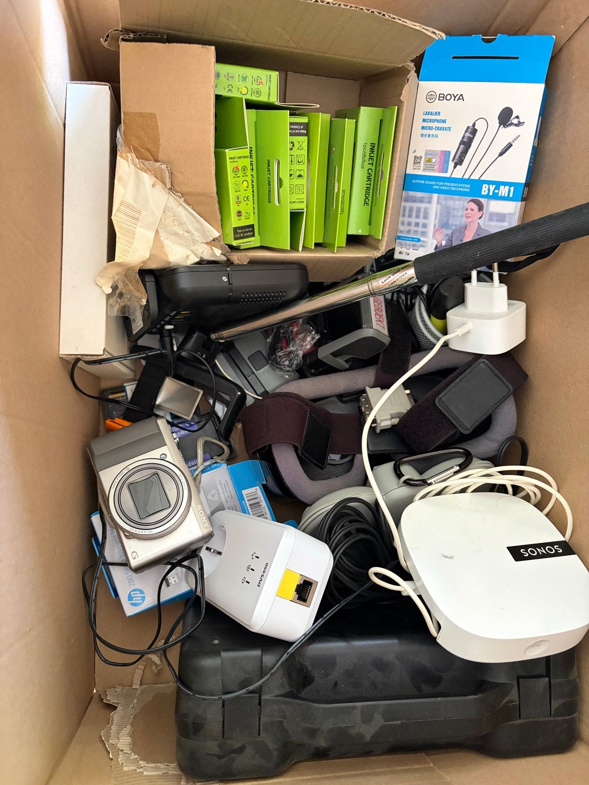 Doos met diverse werkende elektronica en accessoires, Ophalen, Gebruikt