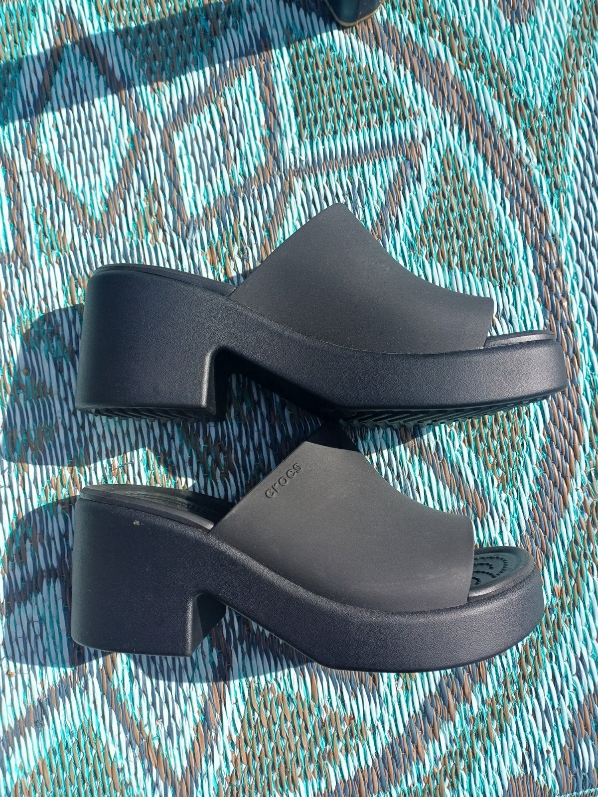 Crocs LiteRide Brooklyn Heels mt 38/39 (8), Slippers, Zwart, Ophalen of Verzenden, Zo goed als nieuw