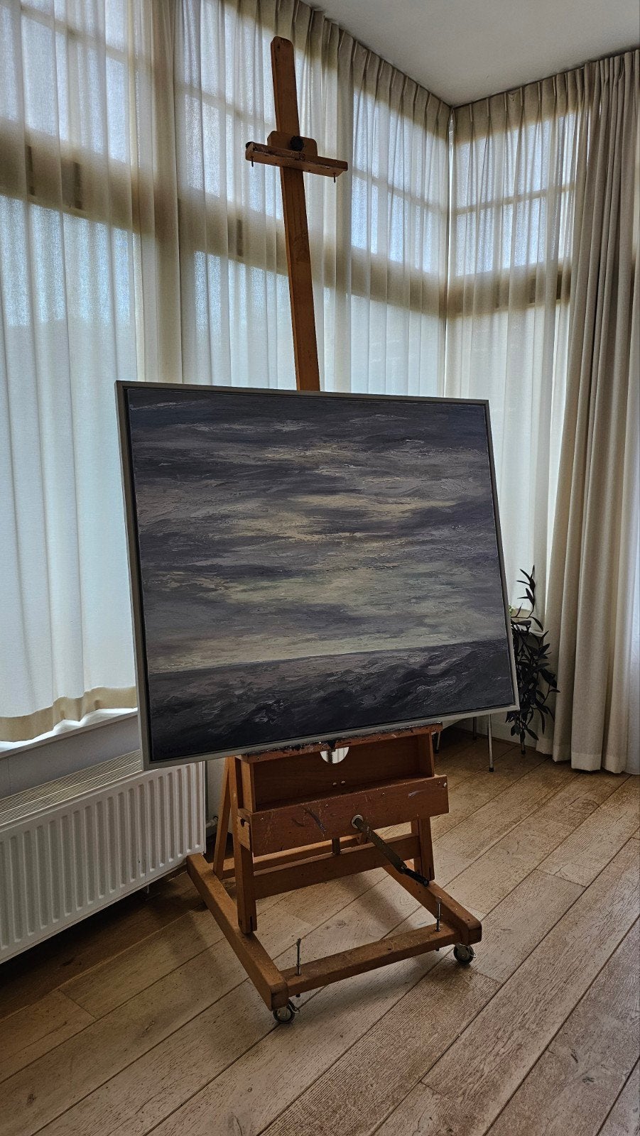Grote professionele Talens Atelierezel met zwengel en wielen, Hobby en Vrije tijd, Ophalen, Gebruikt, Ezel