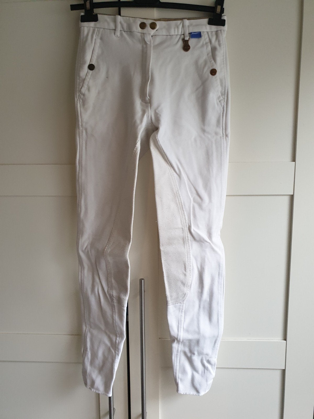 Witte rijbroek maat 38 leren zitvlak, Ophalen of Verzenden, Dressuur, Onderkleding