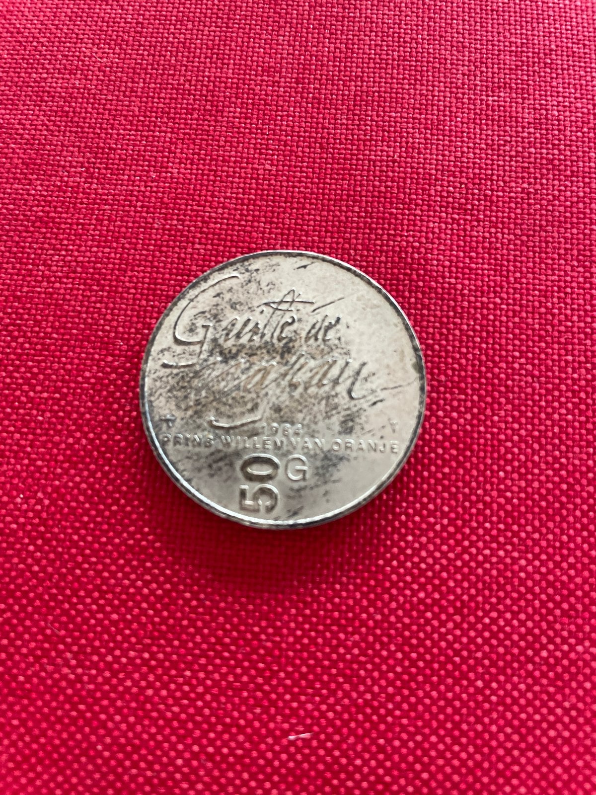 Zilveren 50 Gulden Munt 1980 - Prins Willem van Oranje, Ophalen, Koningin Juliana, Zilver, Losse munt