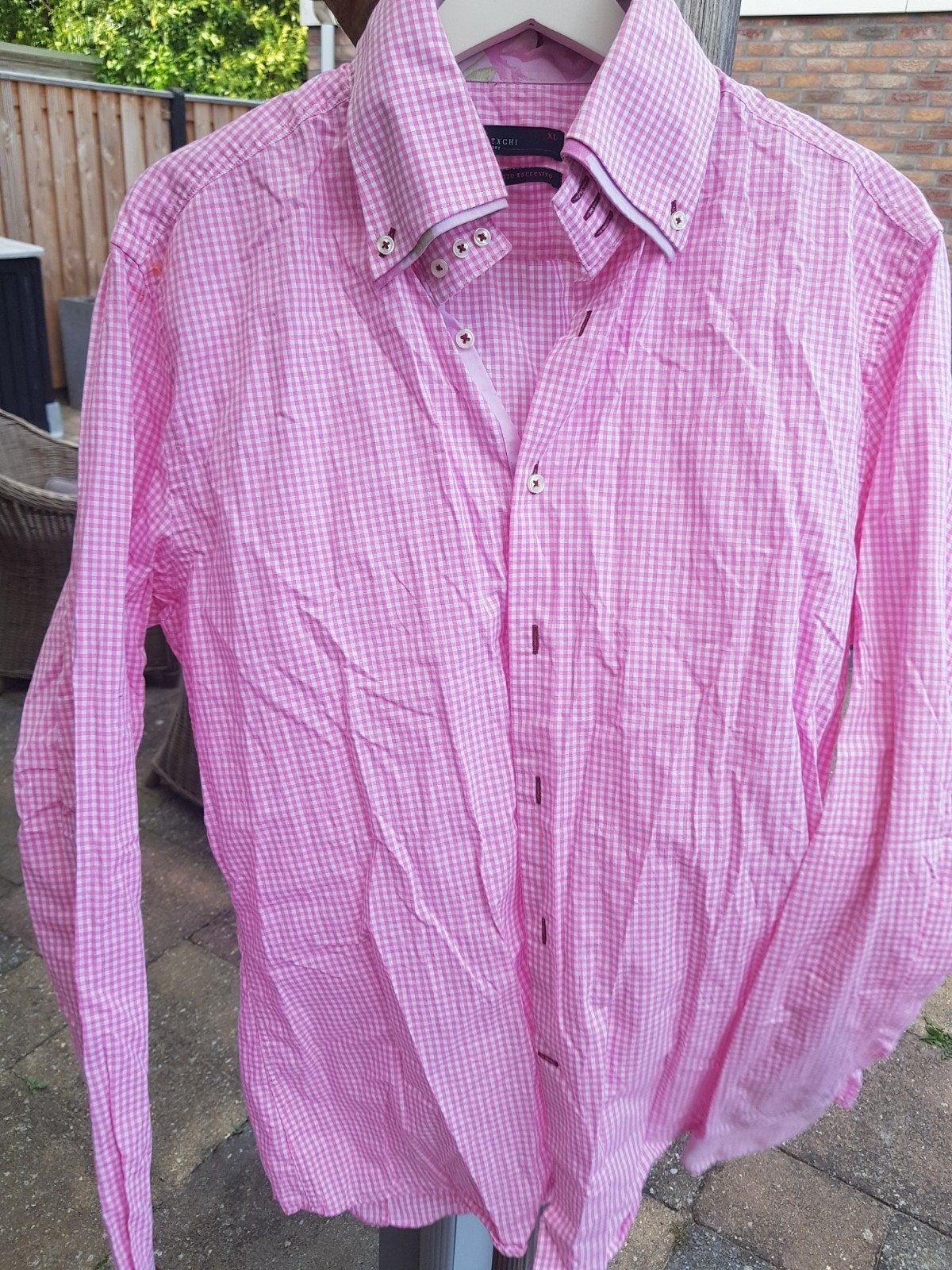 zaatxchi  overhemd  mt xl, Kleding | Heren, Verzenden, Nieuw, Blauw, Halswijdte 43/44 (XL)