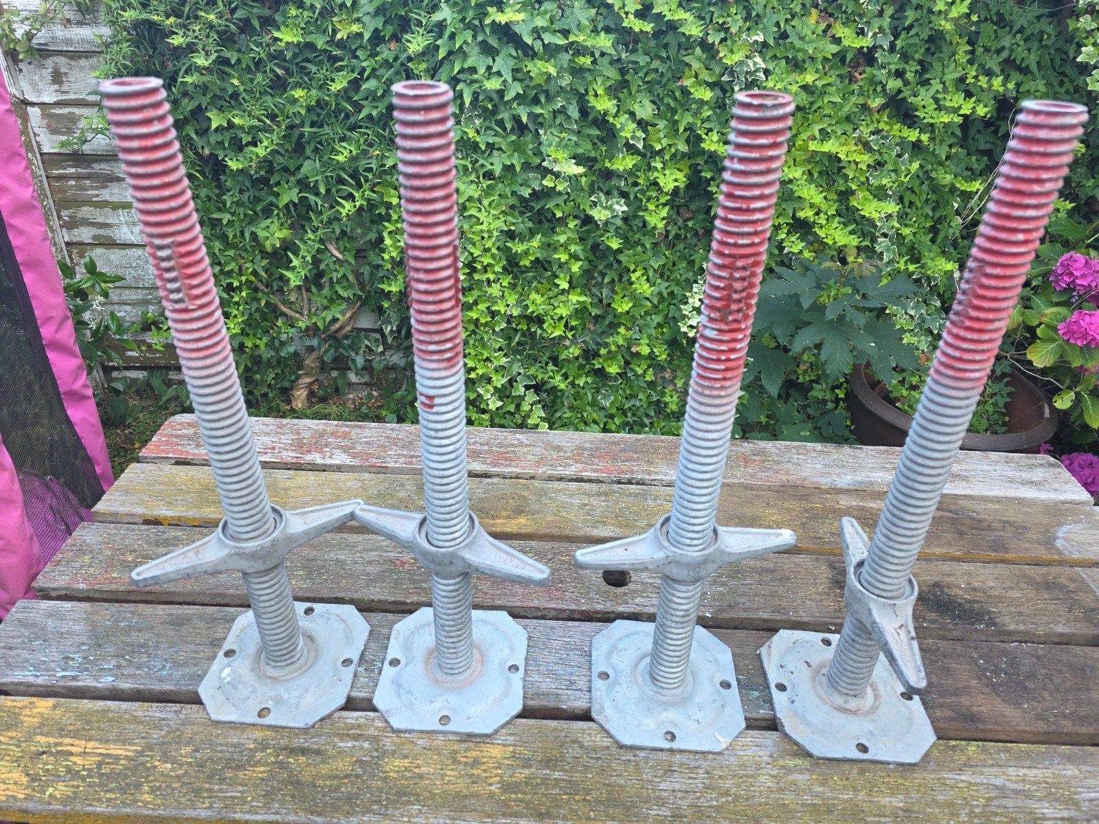 Voetspindel  Layher stelvoeten 260 N28 - 4 stuks, Ophalen of Verzenden