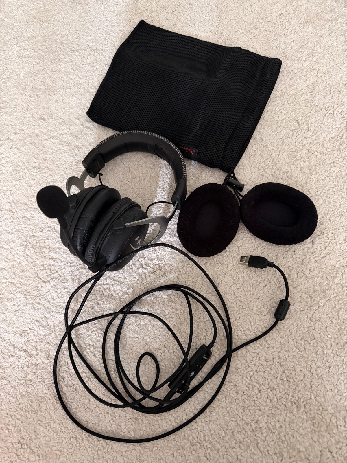 HyperX Cloud II Gaming Headset - Zwart/Grijs, Ophalen, HyperX, Gebruikt, Over-ear