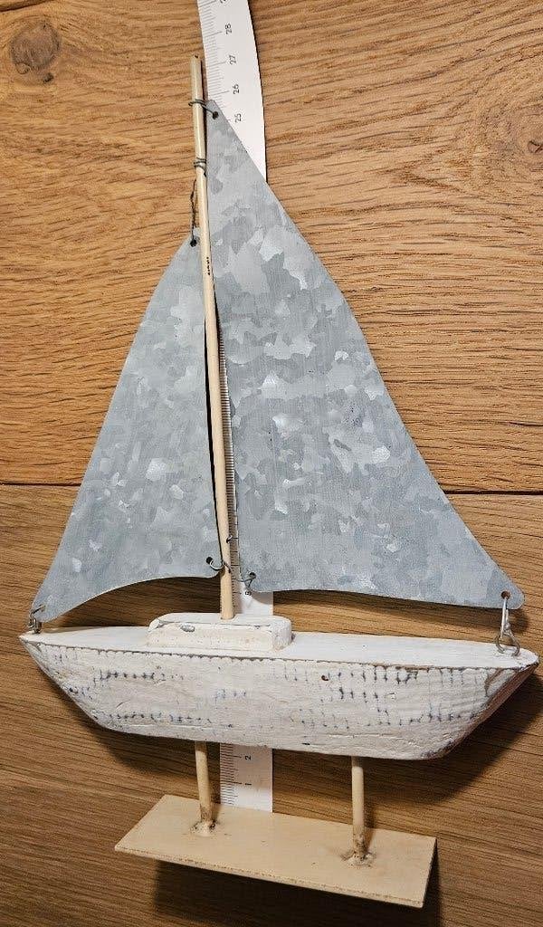 Zeilboot 27x20 decoratief, inrichting, vitrine, vintage!, Ophalen of Verzenden, Zo goed als nieuw