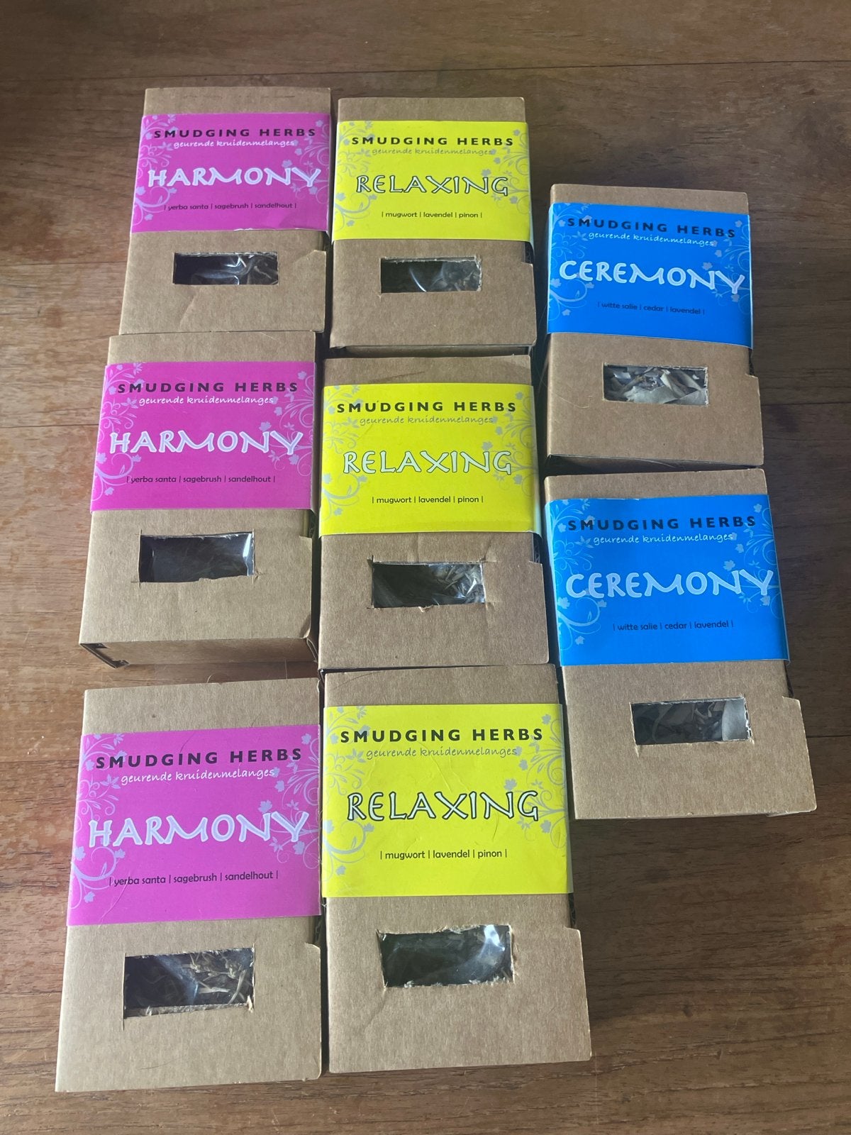 Set Smudging Herbs – 8 doosjes kruidenmengsels voor smudgen, Ophalen of Verzenden, Nieuw
