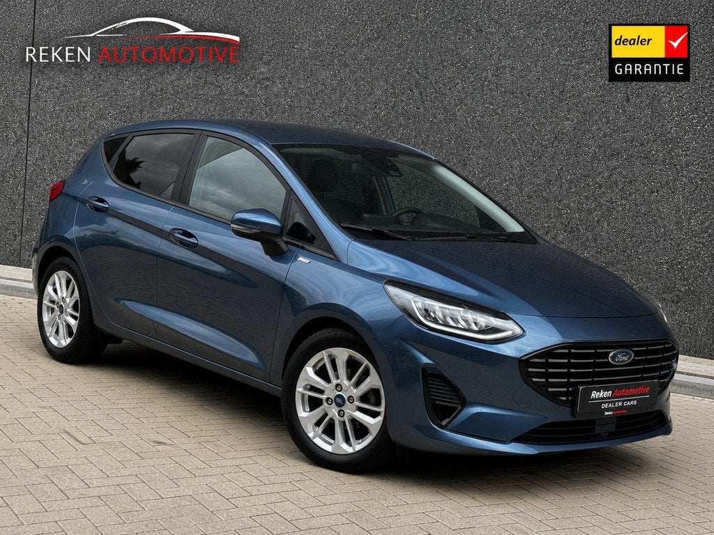 Ford FIESTA 1.0 EcoBoost Hybrid ST-Line X Automaat Led Carpl, Auto's, Ford, 125 pk, Met garantie (alle), Blauw, Alcantara