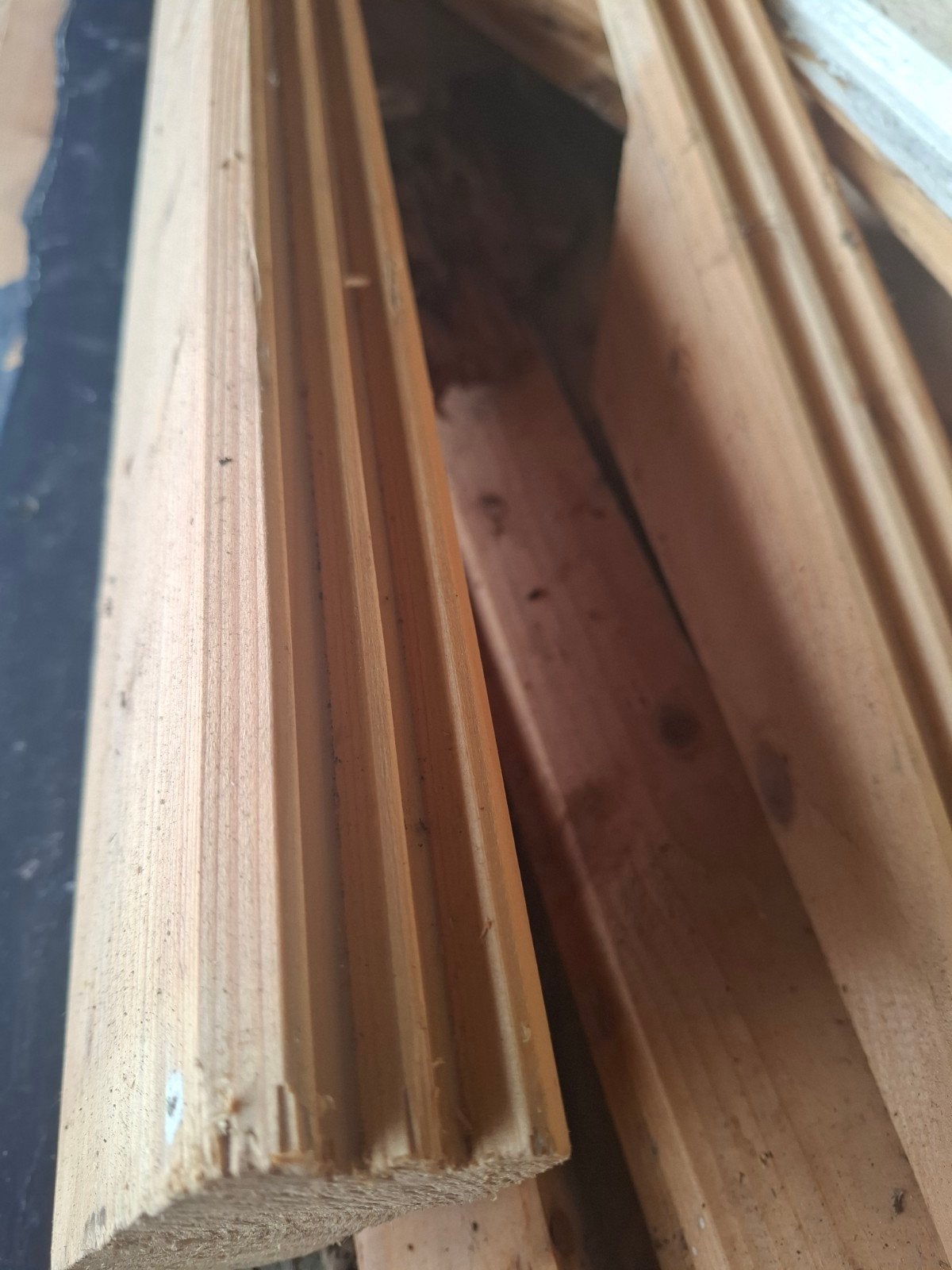 Blokhut balken (zelfbouw), Ophalen, Gebruikt, 25 tot 50 mm, Grenen