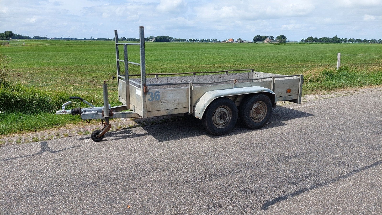 Aluminium Tandemasser aanhanger, Auto diversen, Ophalen, Gebruikt