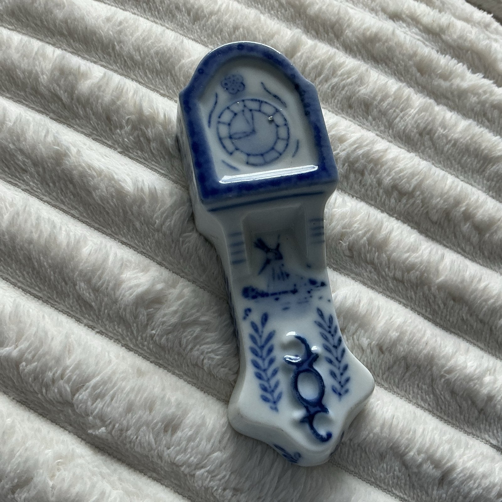 Delfts Blauw miniatuur staande klokje - Porselein, Ophalen of Verzenden