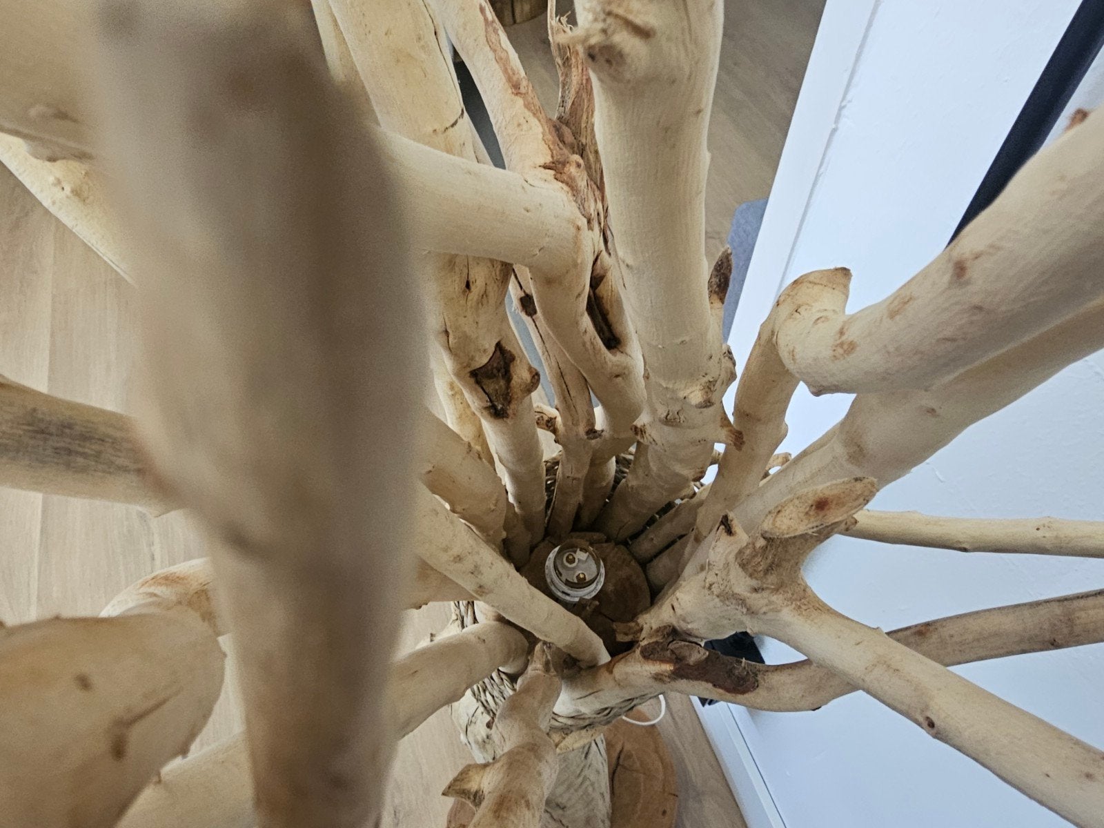 hand gemaakte sta lamp eucalyptus hout, Ophalen
