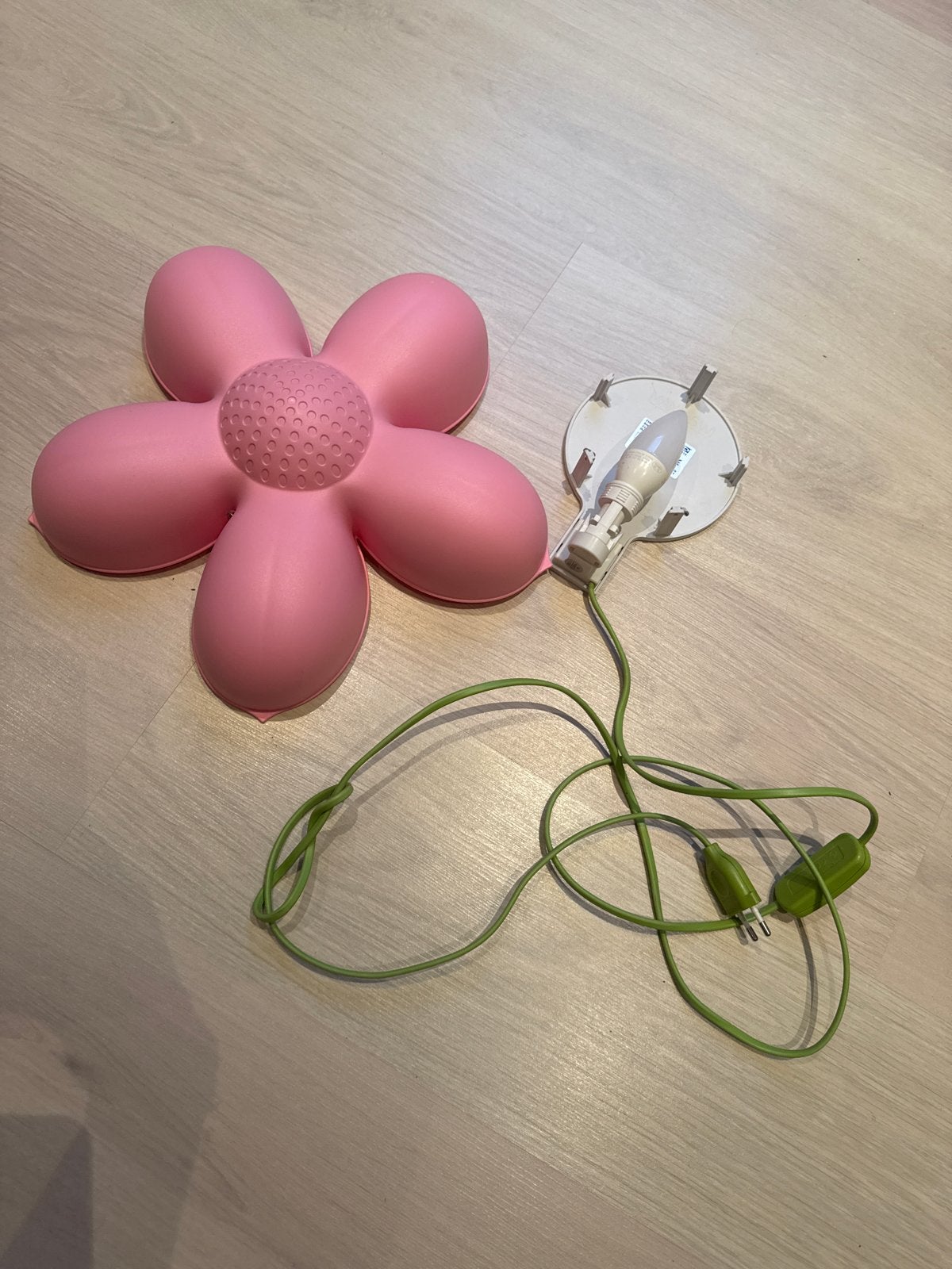 Roze ikea bloem wandlamp voor kinderkamer, Ophalen of Verzenden, Gebruikt