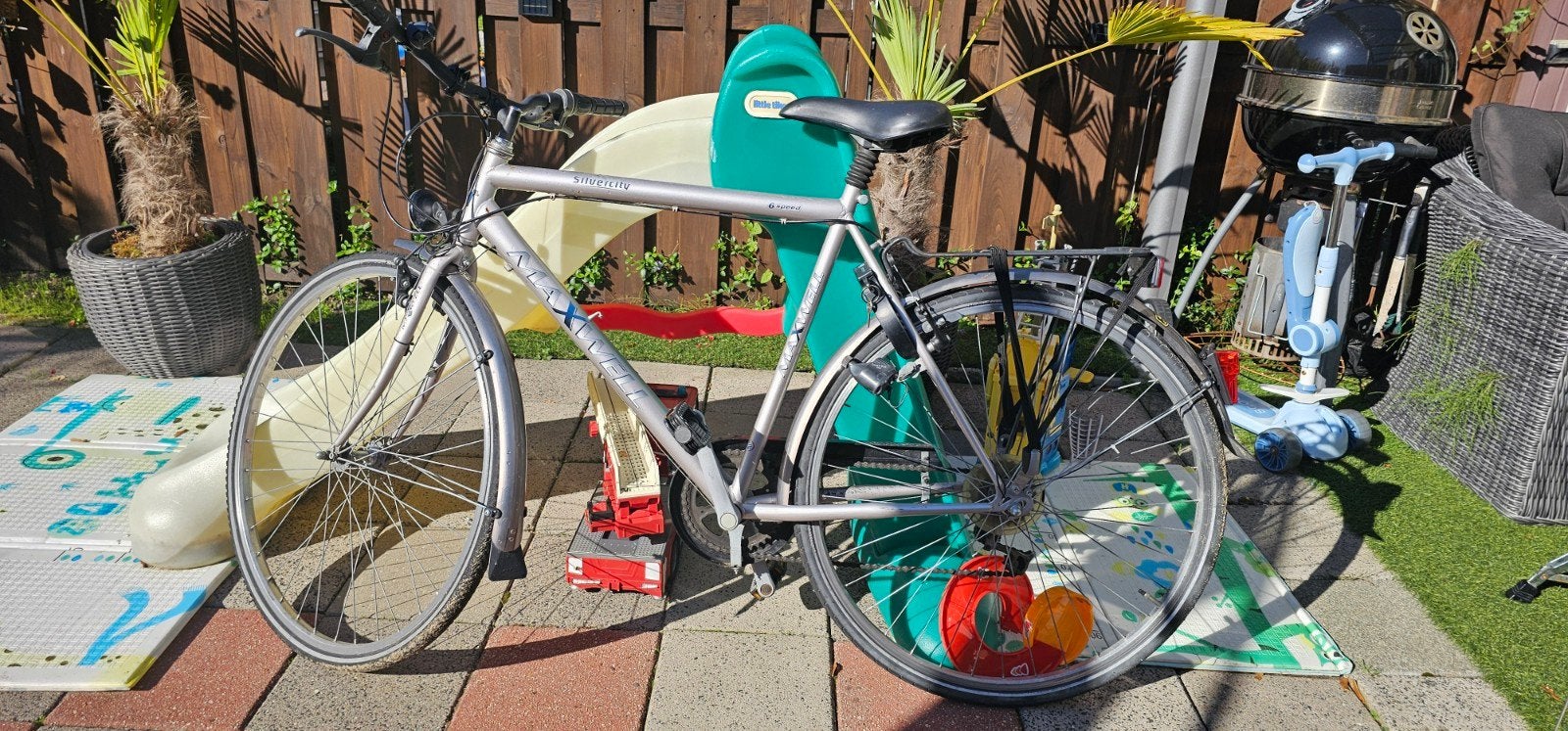 Maxwell 28 inch herenfiets met 6 versnellingen., Fietsen en Brommers, Gebruikt, Velgrem, Versnellingen, 57 tot 61 cm