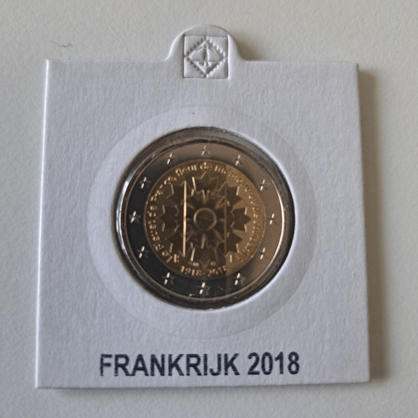Franse 2 euro herdenkingsmunt 2018 Eerste Wereldoorlog UNC, Ophalen of Verzenden, Frankrijk, 2 euro, Losse munt