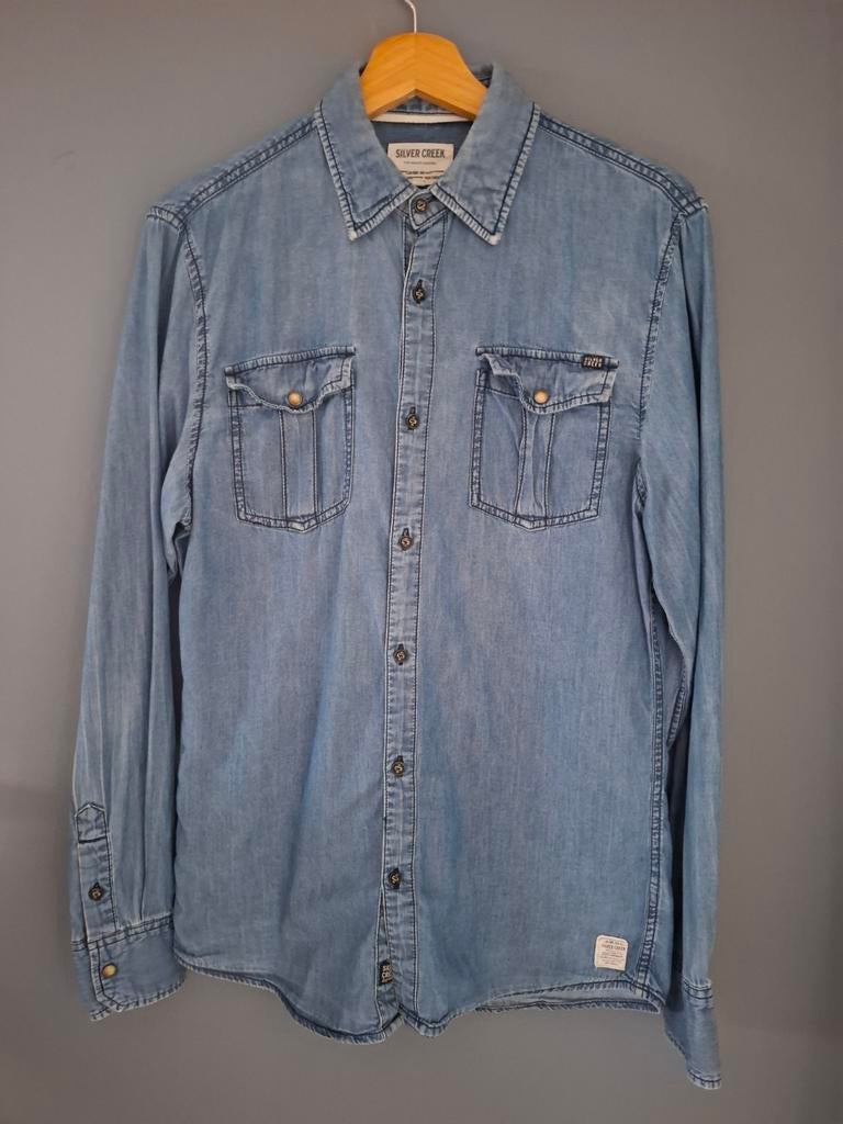 Silver Creek jeans overhemd, Kleding | Heren, Overhemden, Blauw, Ophalen of Verzenden, Zo goed als nieuw, Overige halswijdtes