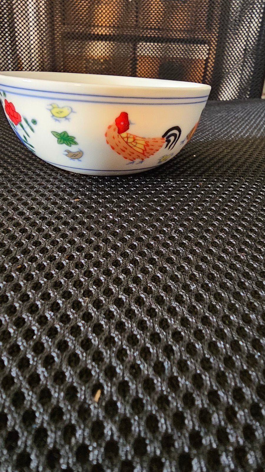 Antieke Chinese kom met haan decoratie en Ming-merk, Ophalen of Verzenden