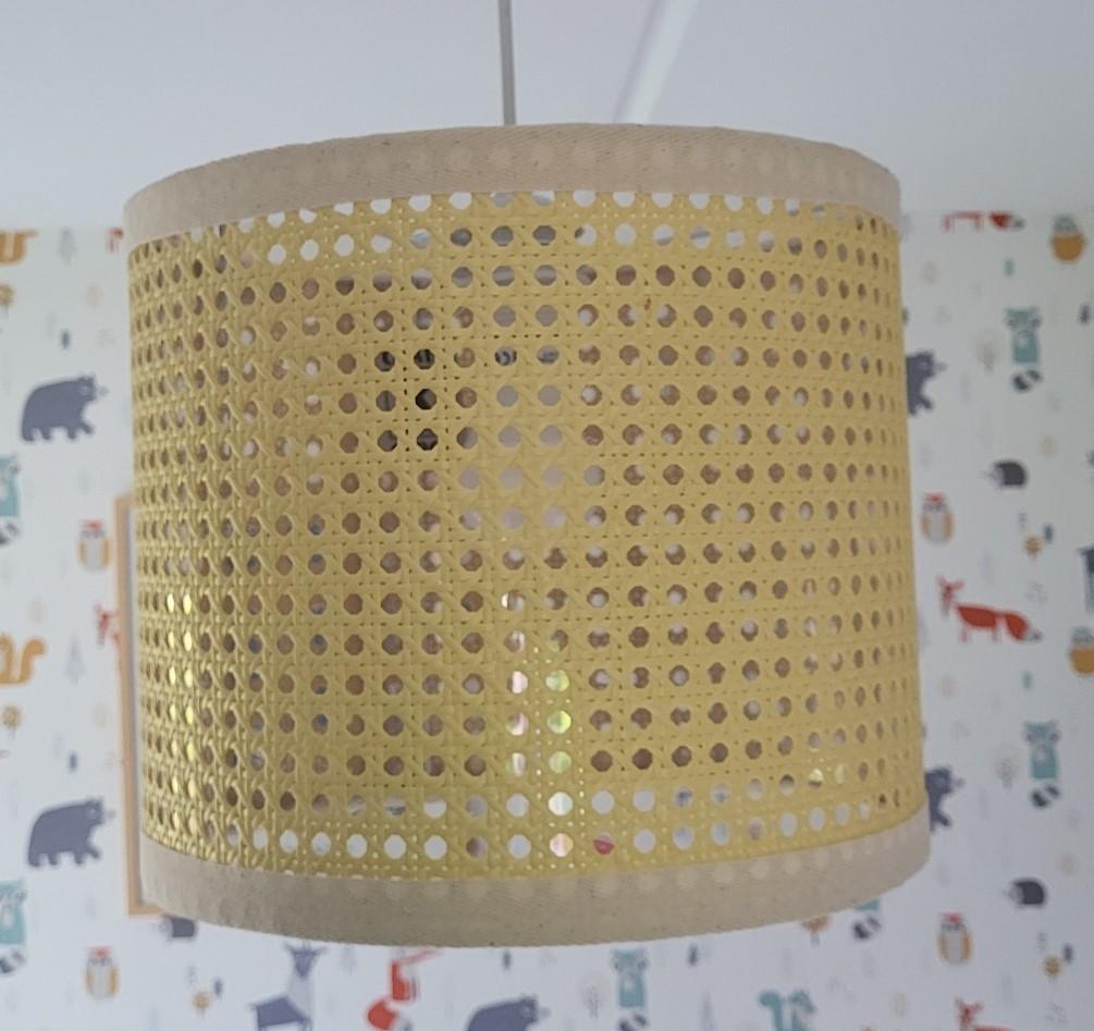 Rotan lampenkap NIEUW, Huis en Inrichting, Lampen | Lampenkappen, 25 tot 50 cm, Beige, Rond, Ophalen of Verzenden