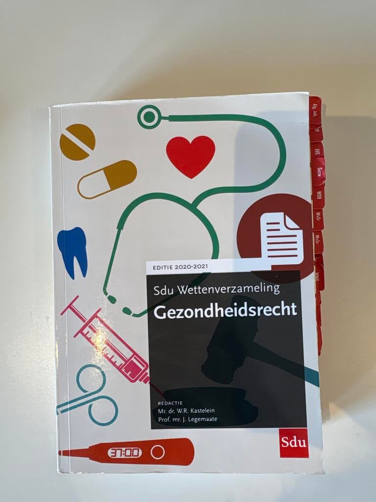 Sdu Wettenverzameling Gezondheidsrecht 2020-2021 (met tabs), Ophalen of Verzenden, Gamma, Zo goed als nieuw, HBO