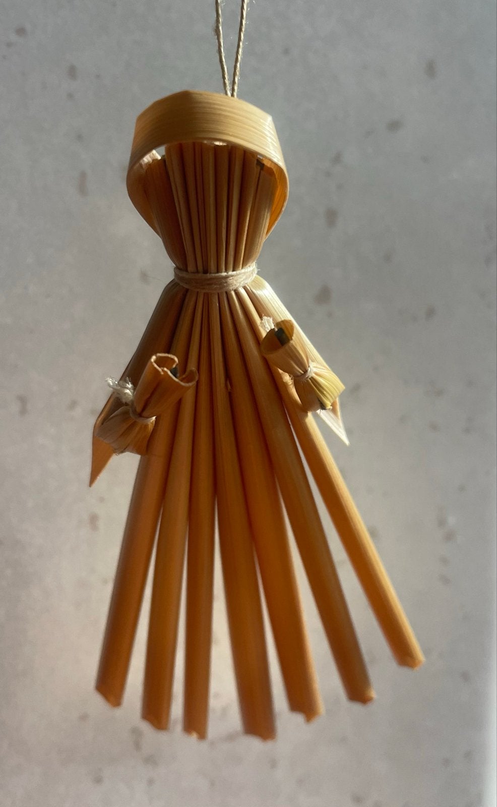 Strooien Engel Hanger - vintage, Ophalen of Verzenden, Zo goed als nieuw