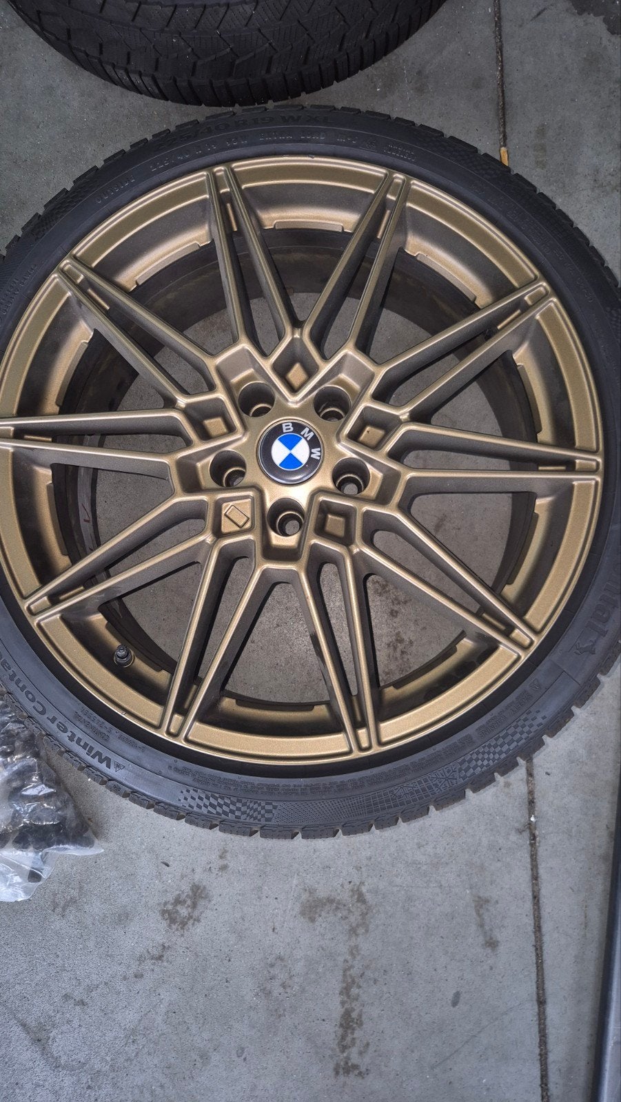 BMW Breedset Winter 19 inch, Gebruikt, 255 mm, Banden en Velgen, Winterbanden