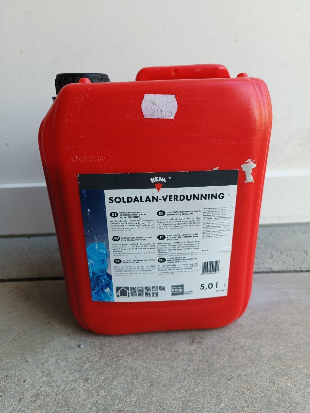 KEIM Soldalan-Verdunning 5 liter, Ophalen of Verzenden