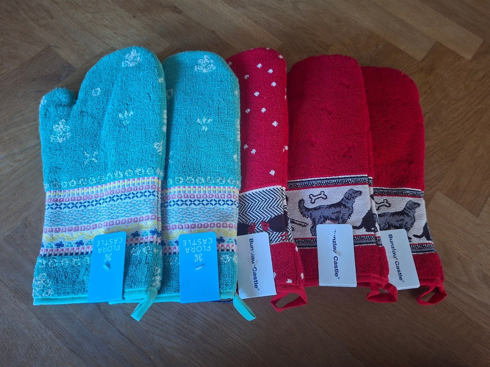 Nieuwe ovenwanten Bunzlau Castle., Huis en Inrichting, Keuken | Textiel, Katoen, ., Ovenwant, Nieuw