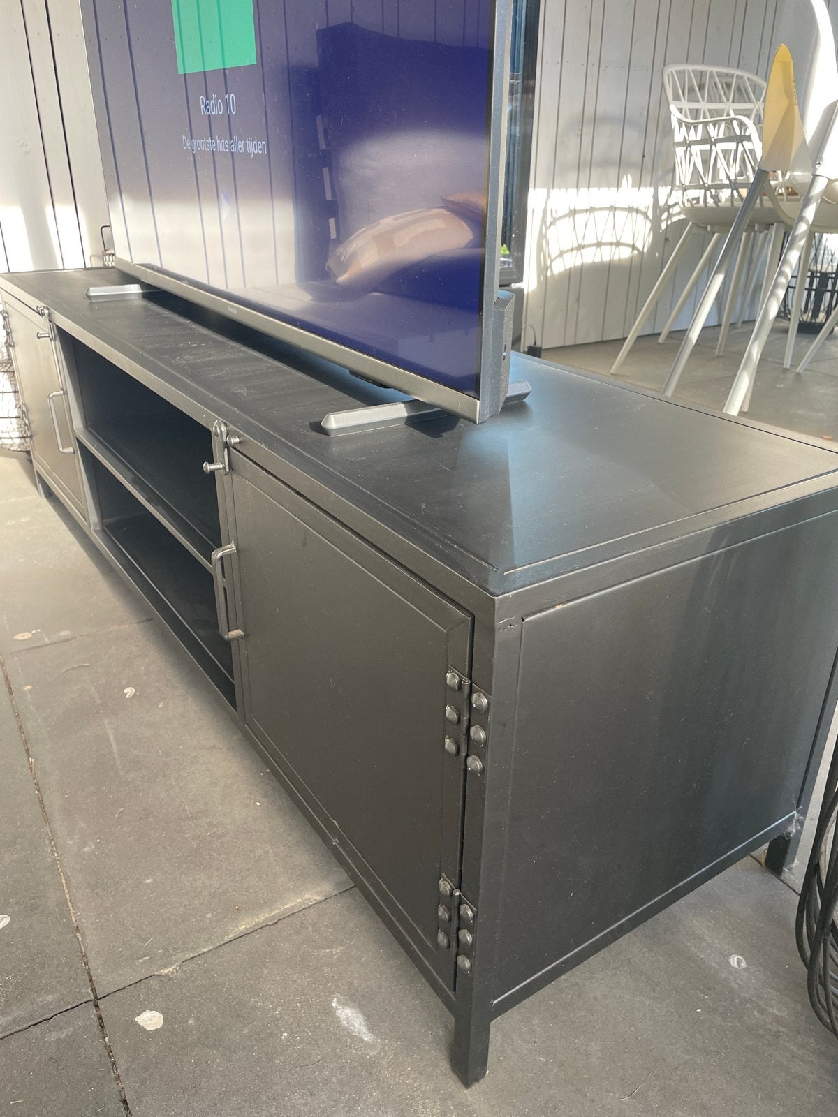 Metalen tv meubel Castello Kwantum - Zo goed als nieuw, Ophalen, 100 tot 150 cm, Zo goed als nieuw, Minder dan 100 cm