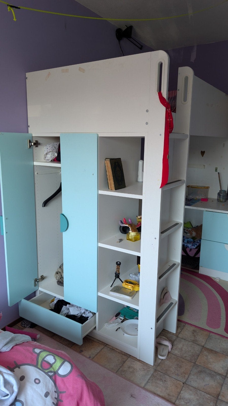 IKEA hoogslaper, Kinderen en Baby's, Kinderkamer | Stapelbedden en Hoogslapers, Ophalen, Zo goed als nieuw, Hoogslaper