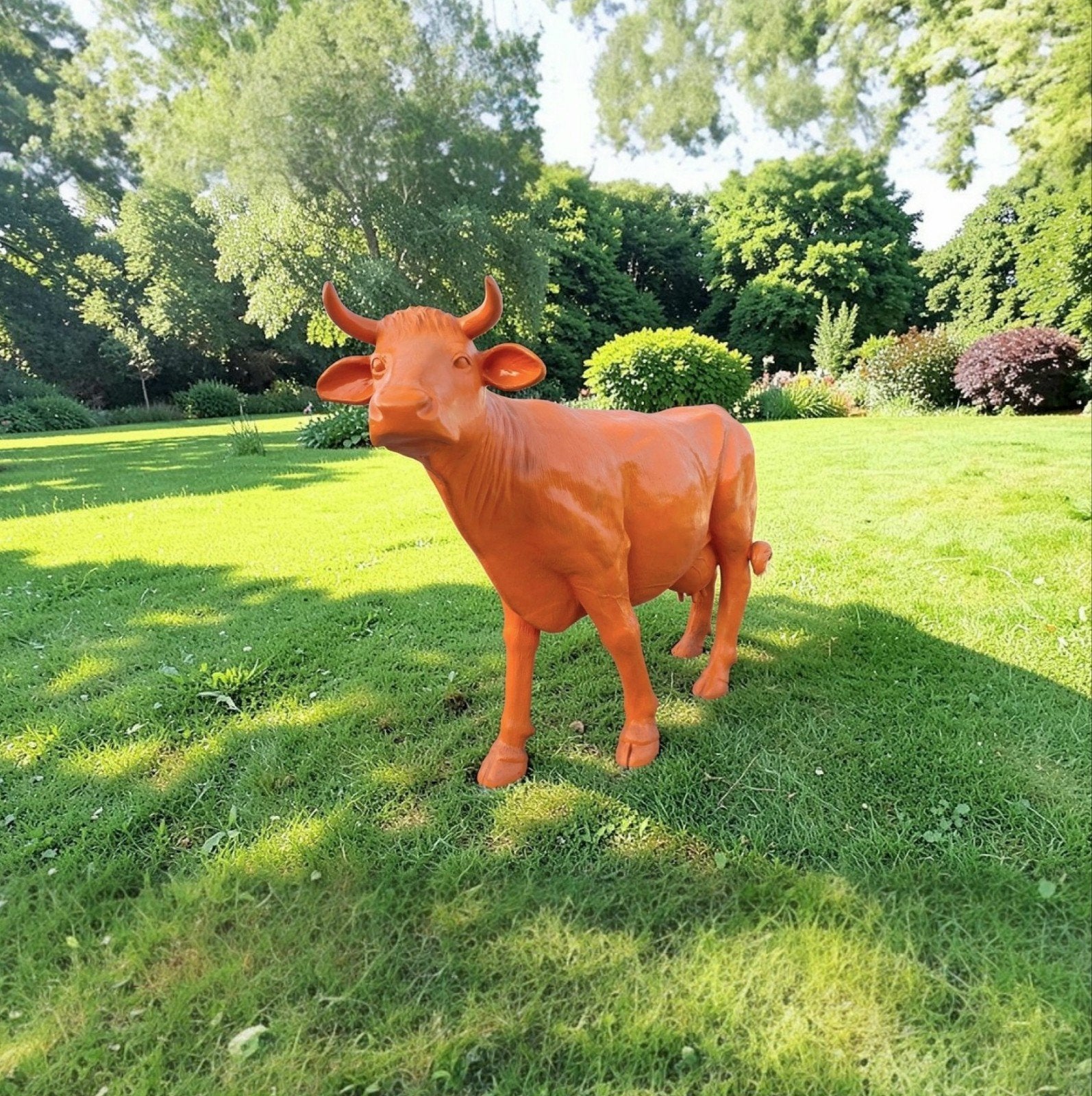 WK oranje koe, voetbal mascotte Nederlands elftal, Ophalen, Nieuw, Kunststof, Dierenbeeld