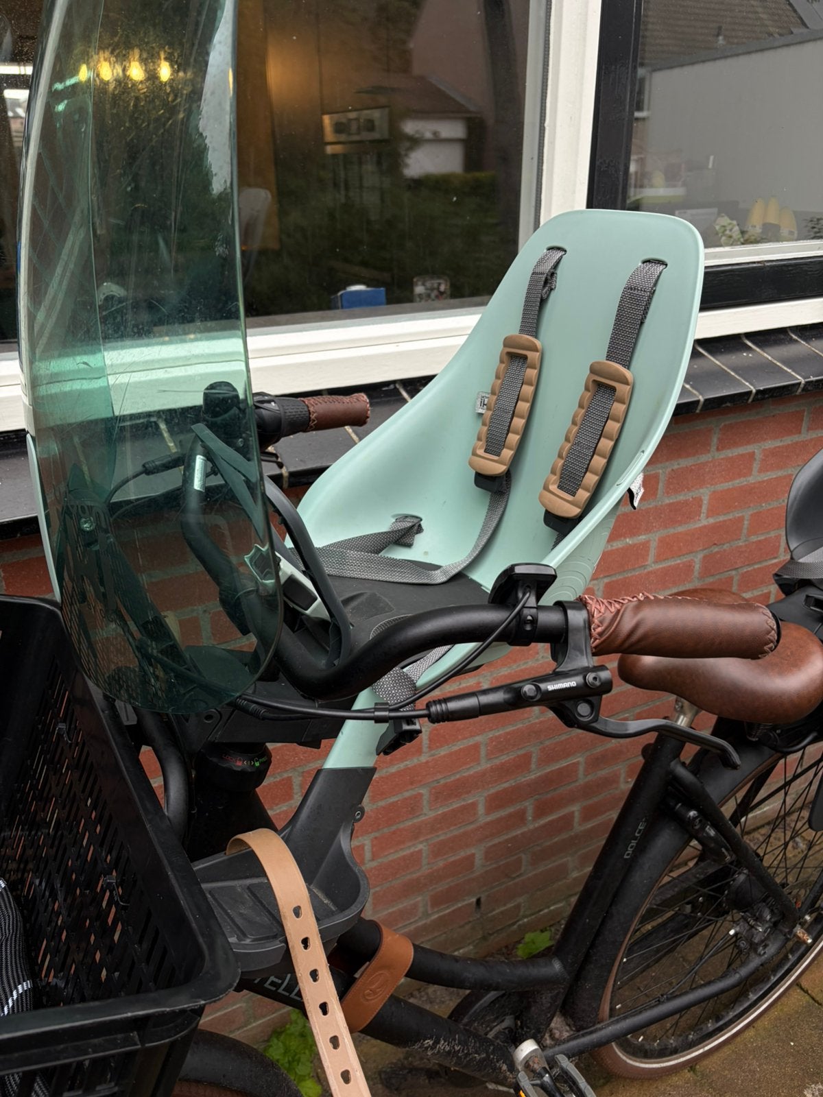 Fietszitje voor, Ophalen, Gebruikt, Voorzitje, Voetsteuntjes