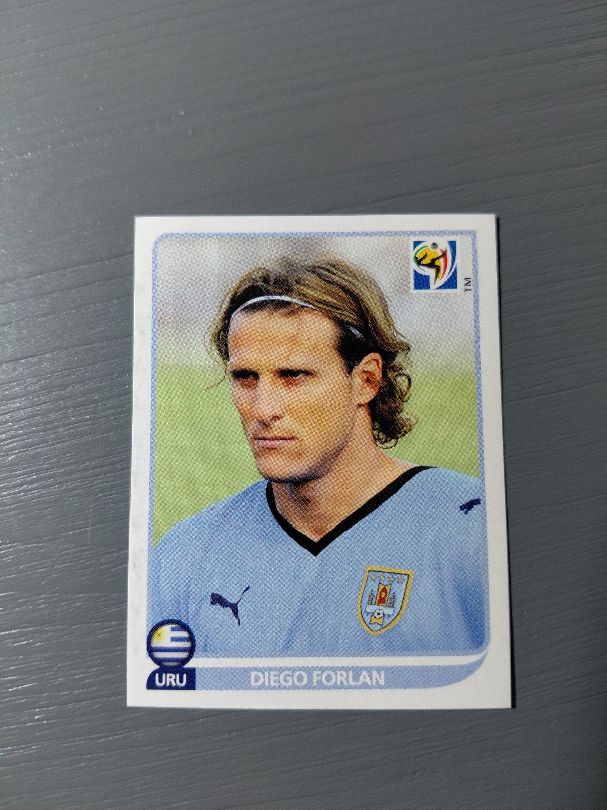 diego forlan (uruguay) panini wk 2010, Ophalen of Verzenden, Nieuw, Buitenlandse clubs, Poster, Plaatje of Sticker