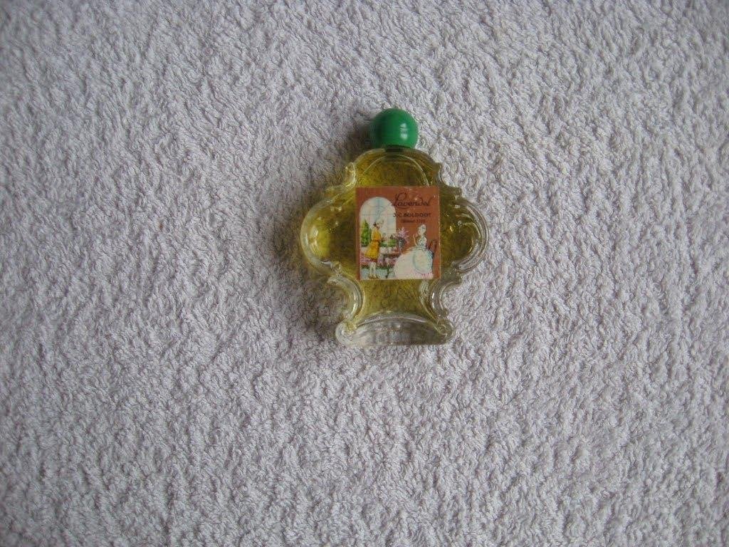 Flacon (glas/oud) Boldoot Lavendel parfum (eau de toilette?), Verzamelen, Parfumverzamelingen, Ophalen of Verzenden, Gebruikt