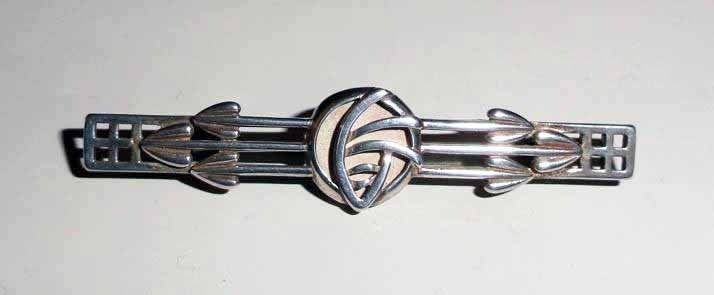 Broche Zilver Glasgow Rose CJL Rennie Mackintosh Roos Celtic, Overige materialen, 4 tot 7 cm, Verzenden, Zo goed als nieuw