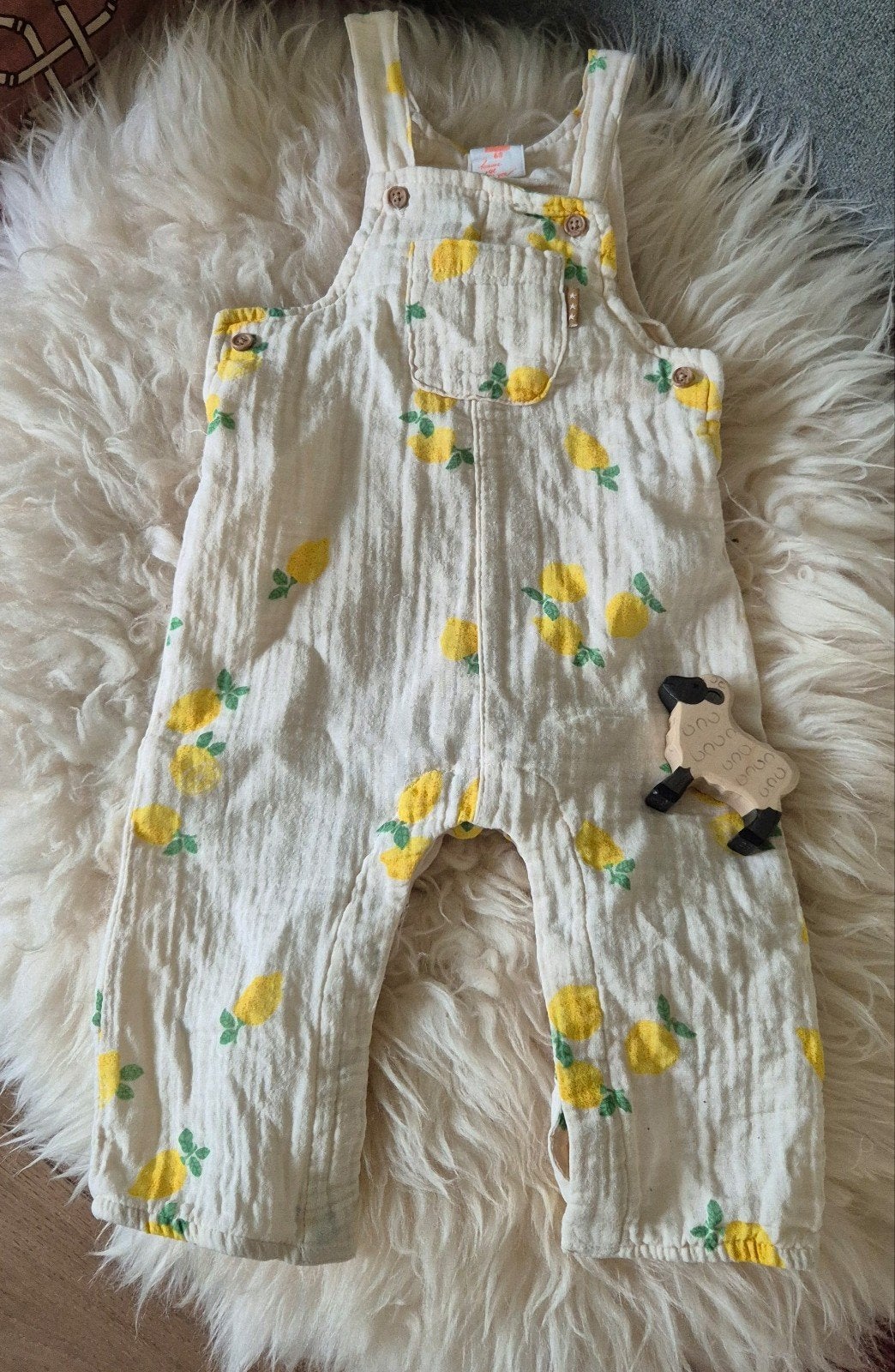 luchtige tuinbroek Hema citroenen, maat 68, Kinderen en Baby's, Babykleding | Maat 68, Jongetje of Meisje, Ophalen of Verzenden
