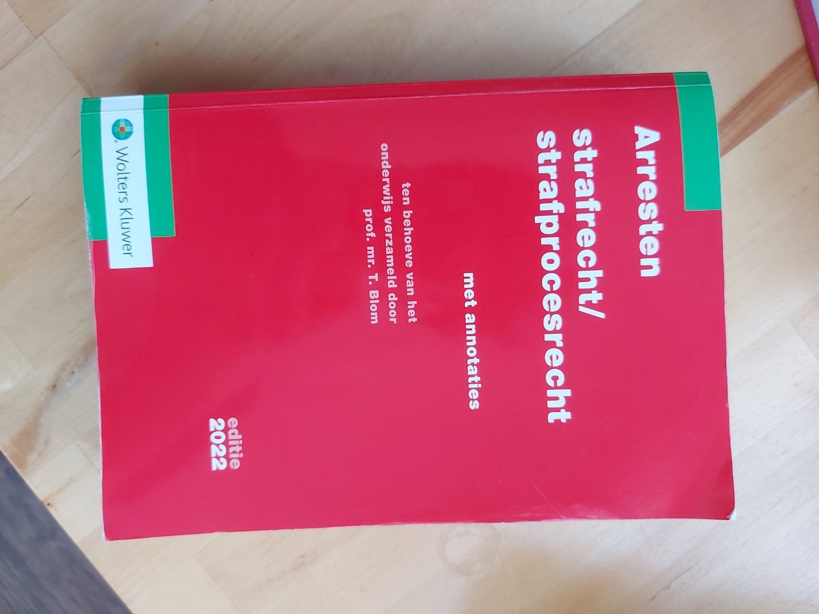 T. Blom - Arresten strafrecht/strafprocesrecht 2022, Gelezen, Ophalen of Verzenden, T. Blom, Sociale wetenschap