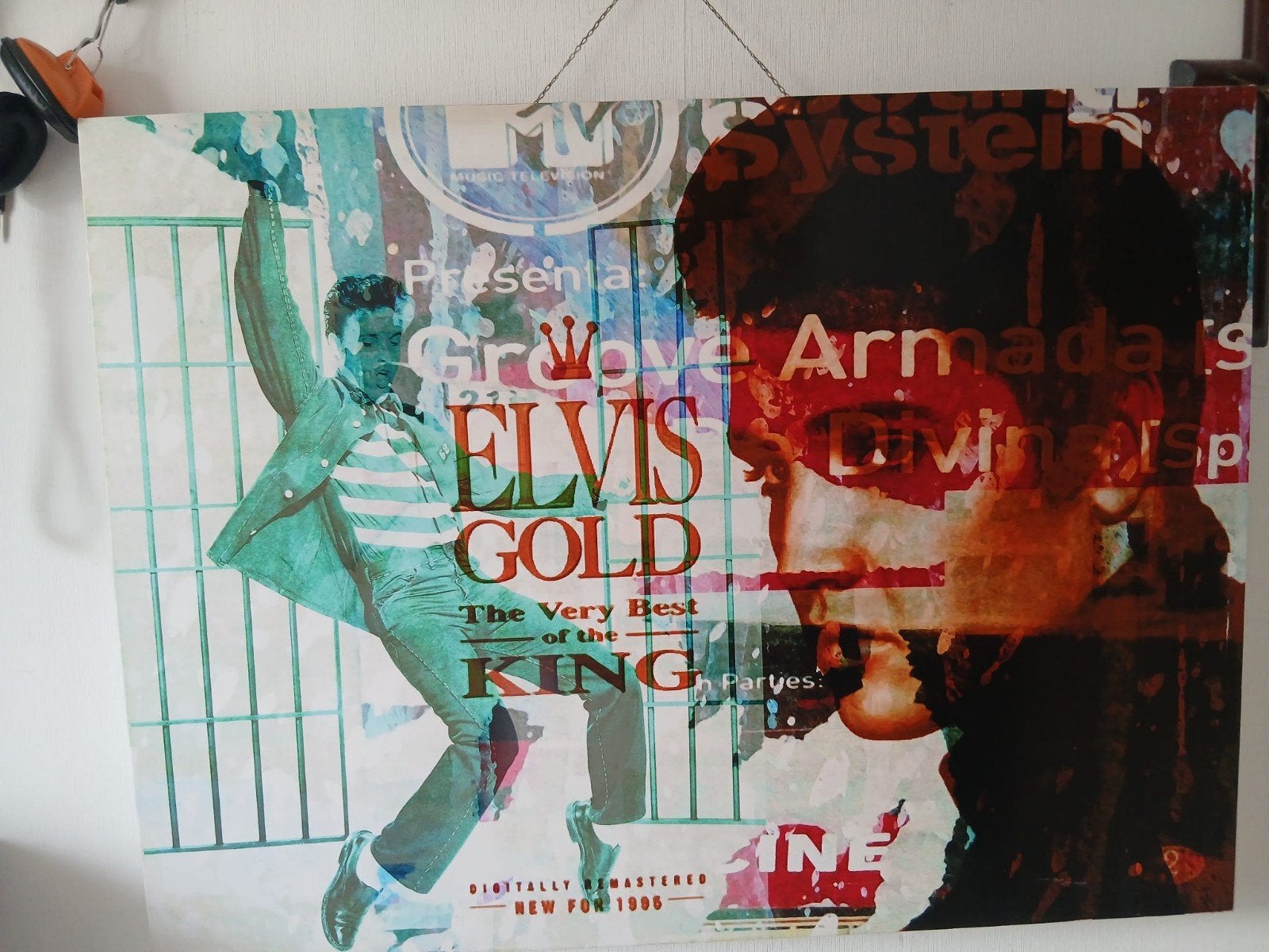 Groot Elvis presley Canvas Schilderij, Ophalen, Zo goed als nieuw, Poster, Artwork of Schilderij