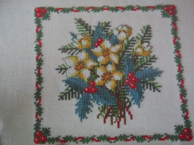Borduurpatroon  Winter bloemen Kerst  nr 1830 do, Verzenden, Nieuw, Handborduren, Patroon