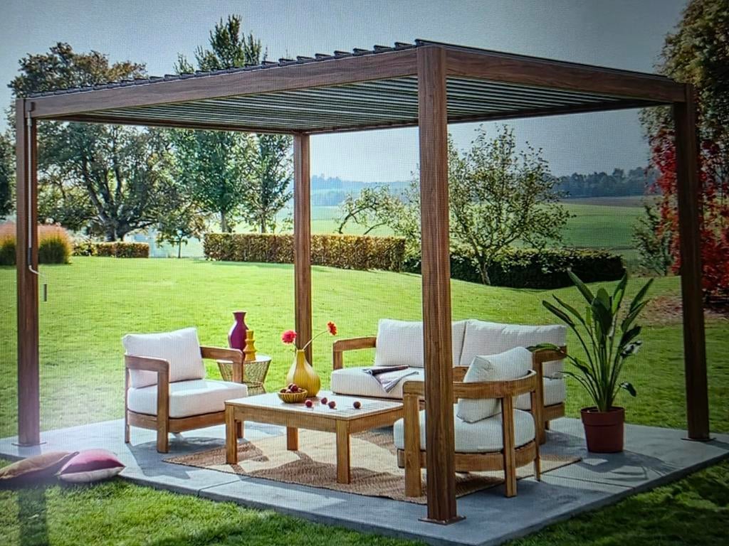 Luxe aluminium 4mx3m  pergola nieuw in doos, Tuin en Terras, Overkappingen, Ophalen of Verzenden, Tuinpaviljoen
