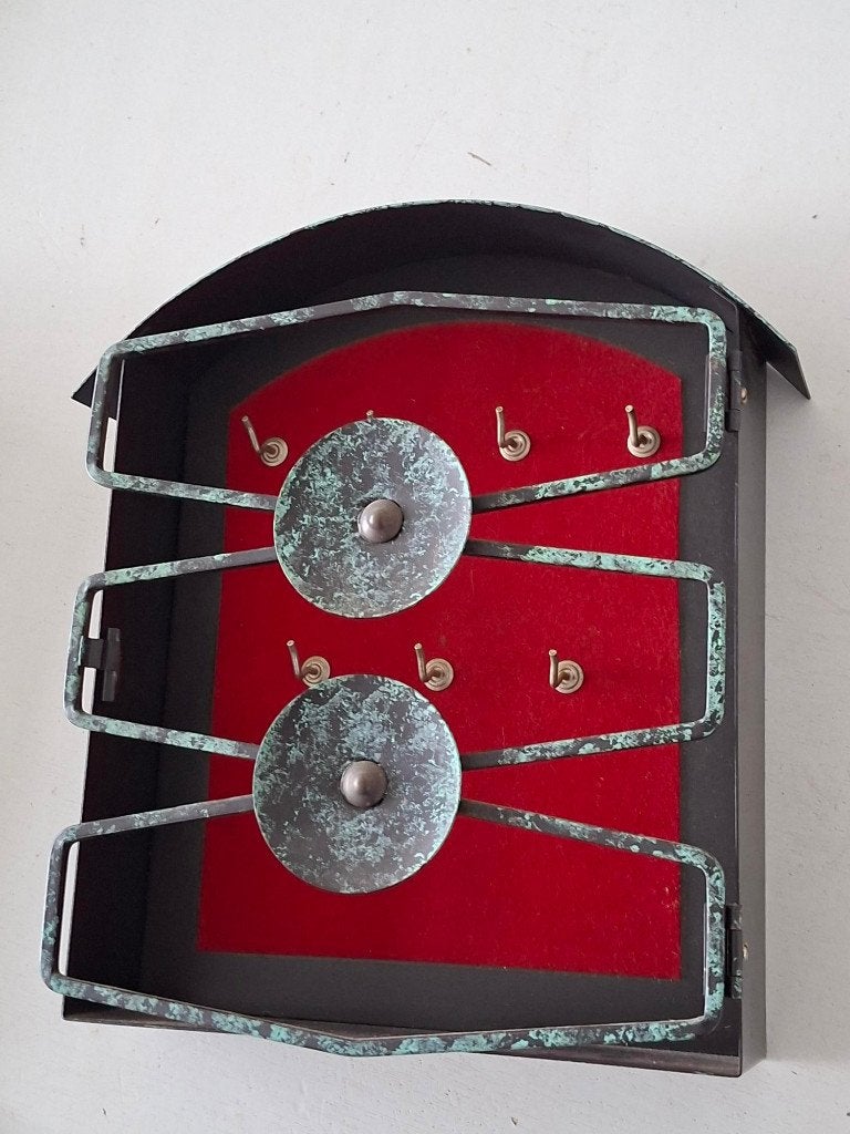 vintage sleutelkastje brutalistisch design jaren 70-80, Ophalen of Verzenden