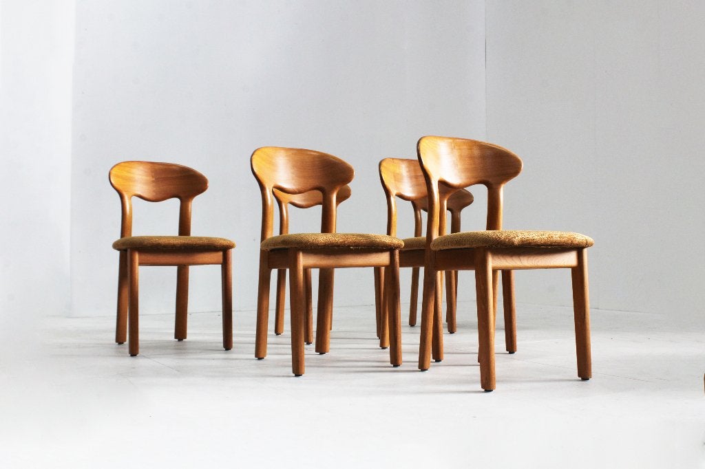 Vintage Deense teak stoelen Juul Kristensen set van 6
