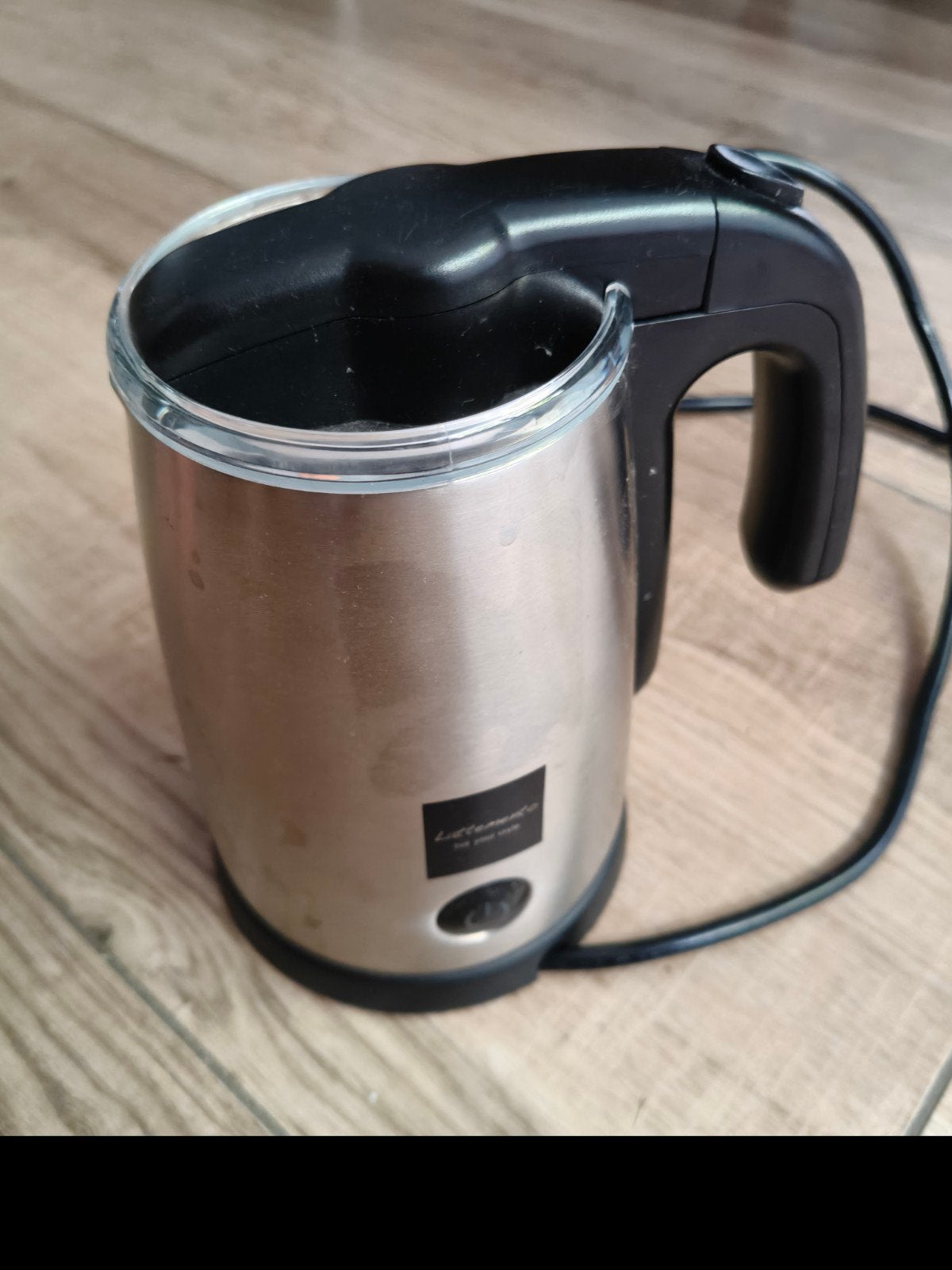 Latte Melkopschuimer - Lattemento LM-150P, RVS zwart, Witgoed en Apparatuur, Ophalen of Verzenden, Gebruikt, Elektrische melkopschuimer