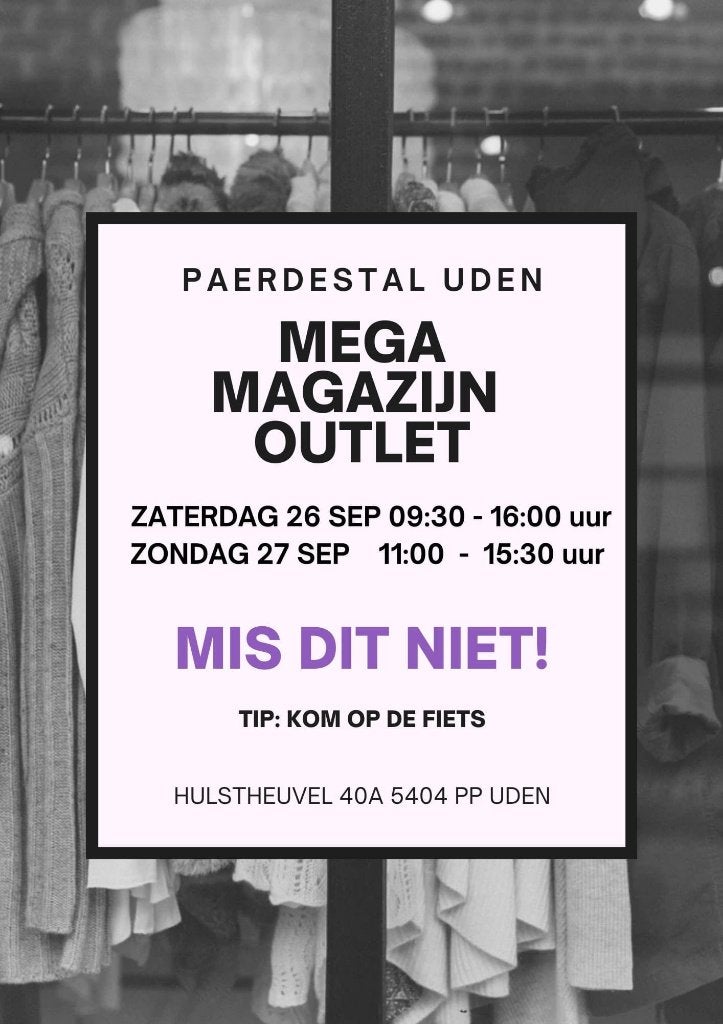 GROTE OUTLET PAERDESTAL MODE – UDEN, Ophalen, Nieuw, Maat 48/50 (M), Overige kleuren