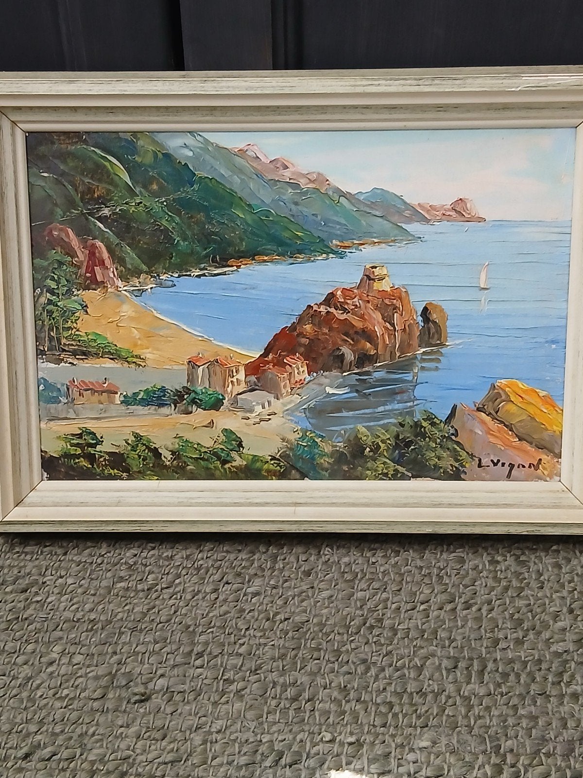 Schilderij Louis-Jacques Vigon - Porto Corsica, Antiek en Kunst, Ophalen of Verzenden