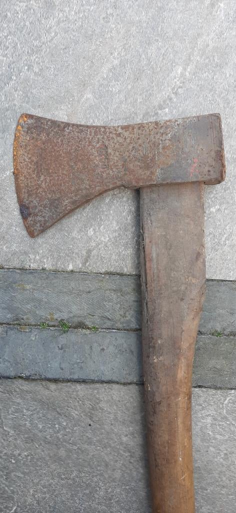 Vintage Houthak met houten steel - 100 cm, Ophalen of Verzenden