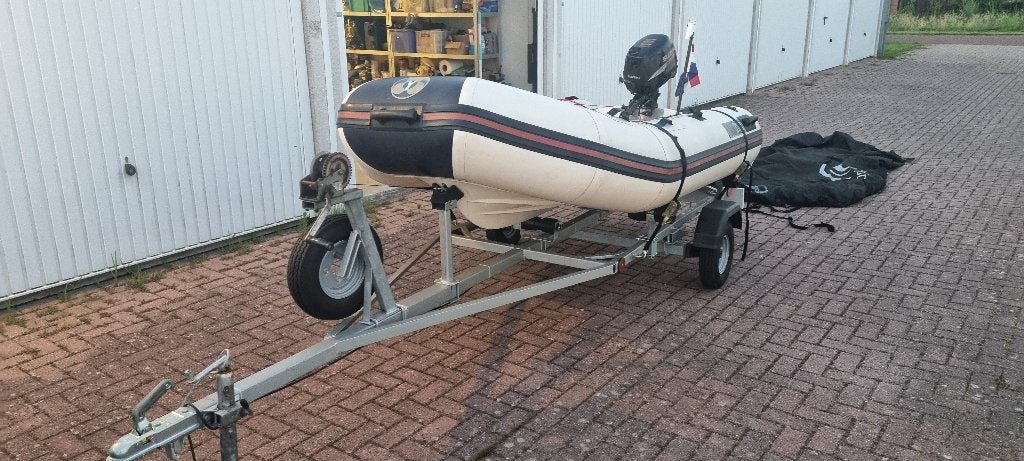 Rib boot incl trailer en motor, Watersport en Boten, Rubberboten, Gebruikt, 4 pk, Yam, Inclusief motor