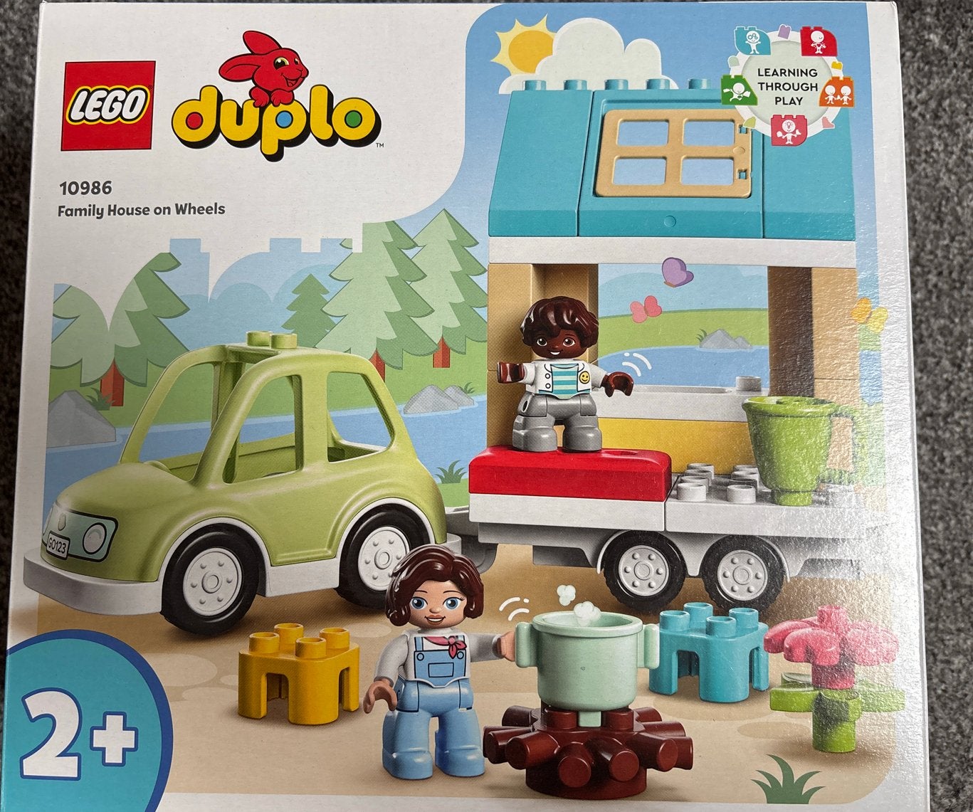 LEGO Duplo 10986 Familiehuis op Wielen, Gebruikt, Overige thema's, Ophalen of Verzenden, Compleet